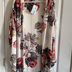 Umgee Floral Sheer Kimono Wrap - Multicolor